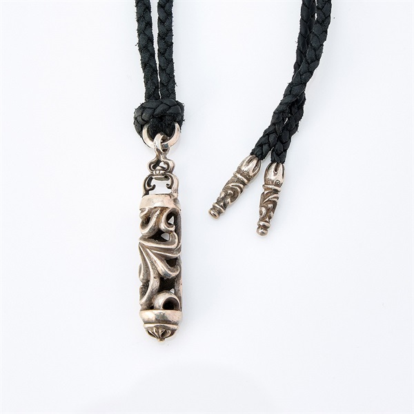 CHROME HEARTS CHプラス  ローラー with レザーブレード ネックレス シルバー 925
