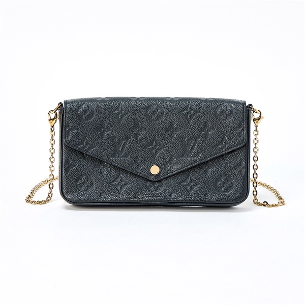LOUIS VUITTON モノグラムアンプラント ポシェット・フェリシー ショルダーバッグ M82477 ブラック ゴールド PVC