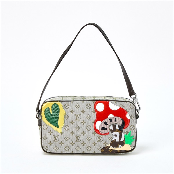 LOUIS VUITTON ポシェットフェアリーテール モノグラムミニ 2002年 ショルダーバッグ M92274 グリーン シルバー キャンバス