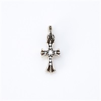 【真贋コメ兵出品】 CHROME HEARTS ベイビーファットクロスペンダントトップ ダイヤモンド パヴェ