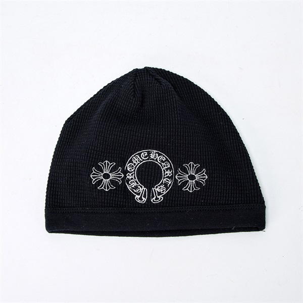 CHROME HEARTS CHプラス ニットキャップ OS ブラック コットン