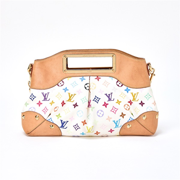 LOUIS VUITTON ジュディ モノグラムマルチカラー MM ハンドバッグ M40255  マルチカラー ホワイト ゴールド PVC