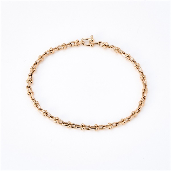 TIFFANY & Co. ハードウェア ブレスレット マイクロリンク ピンクゴールド 750PG