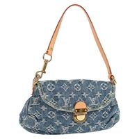 LOUIS VUITTON プリーティ ミニ ショルダーバッグ ブルー ゴールド デニム
