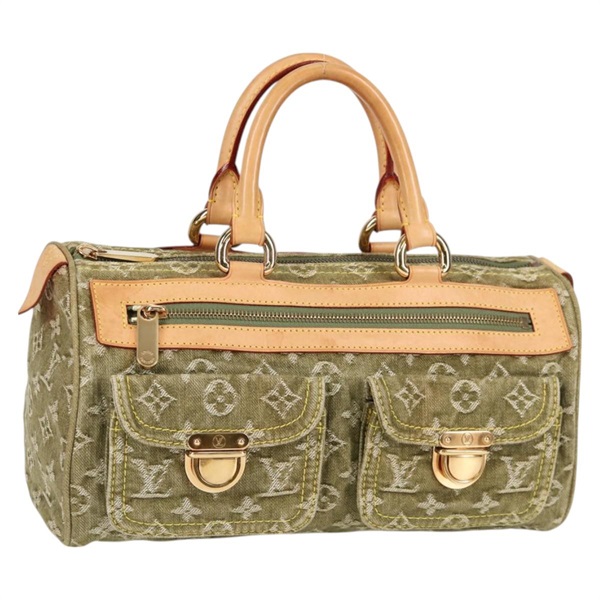 LOUIS VUITTON ネオスピーディ モノグラムデニム ハンドバッグ M95215 リケン ゴールド デニム