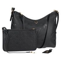 LOUIS VUITTON モノグラムアンプラントキャリーオール NM PM ショルダーバッグ M46288 ブラック ゴールド レザー