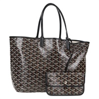 GOYARD サンルイ PM トートバッグ ブラック シルバー PVC