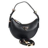 PRADA アーケ ミニ ショルダーバッグ ブラック ゴールド ナッパーレザー