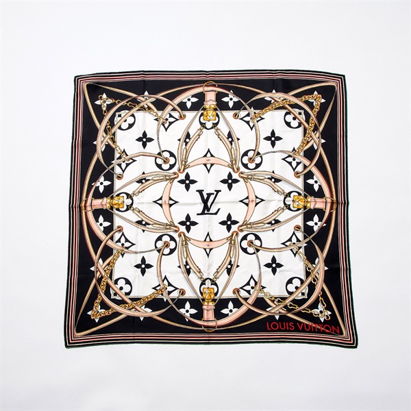 【原宿店限定】LOUIS VUITTON スカーフ 90 カレ90・アルティメット ノワール シルク