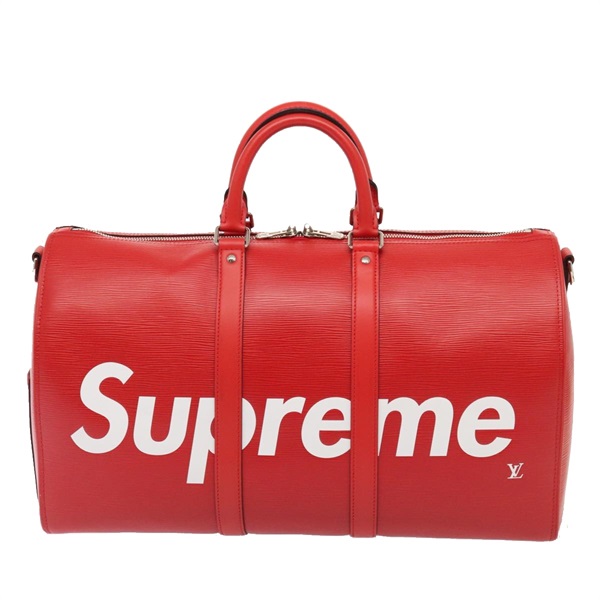 【原宿店限定】ルイ・ヴィトン LOUIS VUITTON キーポルバンドリエール45 ボストンバッグ エピ Supreme レッド M53419 レディース 83743SM