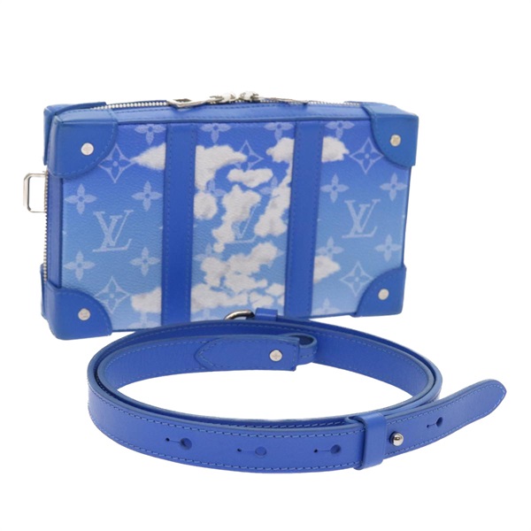 【原宿店限定】ルイ・ヴィトン LOUIS VUITTON ソフトトランクウォレット ショルダーバッグ モノグラム クラウズ ライトブルー ホワイト M45432 レディース 55832SM