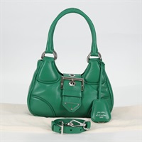 【原宿店限定】プラダ PRADA ハンドバッグ レザー 2way グリーン シルバー レディース 116356SM