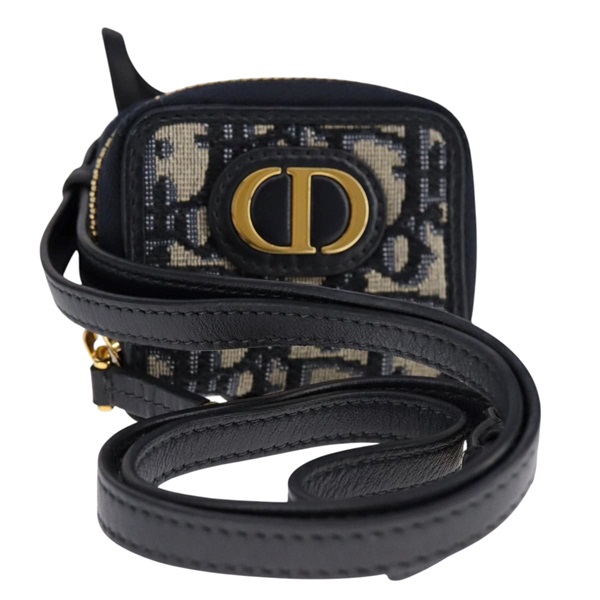 【原宿店限定】クリスチャンディオール Christian Dior ストラップ ネックストラップ フォンフォルダー トロッターキャンバス ネイビー レディース 108927