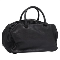 【原宿店限定】ボッテガヴェネタ BOTTEGAVENETA ハンドバッグ ゴートスキン レザー ブラック レディース mr1050V