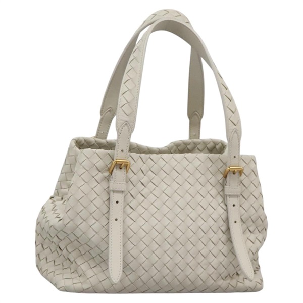 ボッテガヴェネタ BOTTEGAVENETA ハンドバッグ イントレチャート レザー ホワイト レディース PP346M