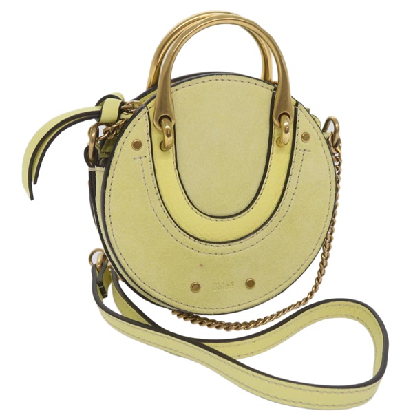 【原宿店限定】クロエ Chloe ハンドバッグ ピクシー スエード レザー 2way イエロー レディース 65664V