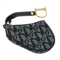 【原宿店限定】クリスチャンディオール Christian Dior コインケース トロッターキャンバス サドル ネイビー レディース am3626V