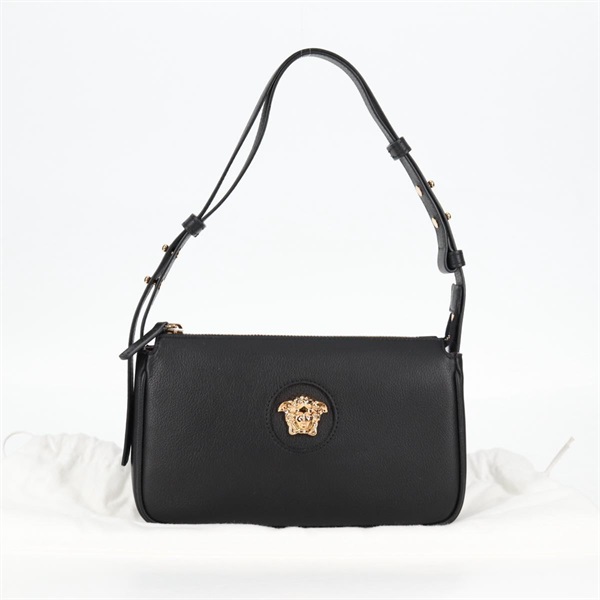 【原宿店限定】ヴェルサーチ VERSACE ハンドバッグ レザー ゴールド ブラック レディース 118698M