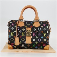 【原宿店限定】ルイ・ヴィトン LOUIS VUITTON スピーディ30 ハンドバッグ モノグラム・マルチカラー ブラック M92642 レディース 125838V