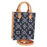 【原宿店限定】ルイ・ヴィトン LOUIS VUITTON プティット サックプラ ハンドバッグ プレオウンド SINCE 1854 2way ネイビー M80288 レディース 132611M