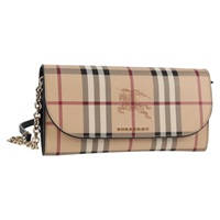 【原宿店限定】バーバリー BURBERRY ショルダーバッグ チェーンウォレット ノバチェック PVCレザー ベージュ ゴールド レディース BD2081M