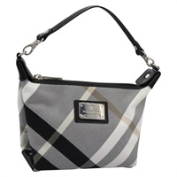 【原宿店限定】バーバリー BURBERRY アクセサリーポーチ ノバチェック ブルーレーベル キャンバス グレー レディース 115670