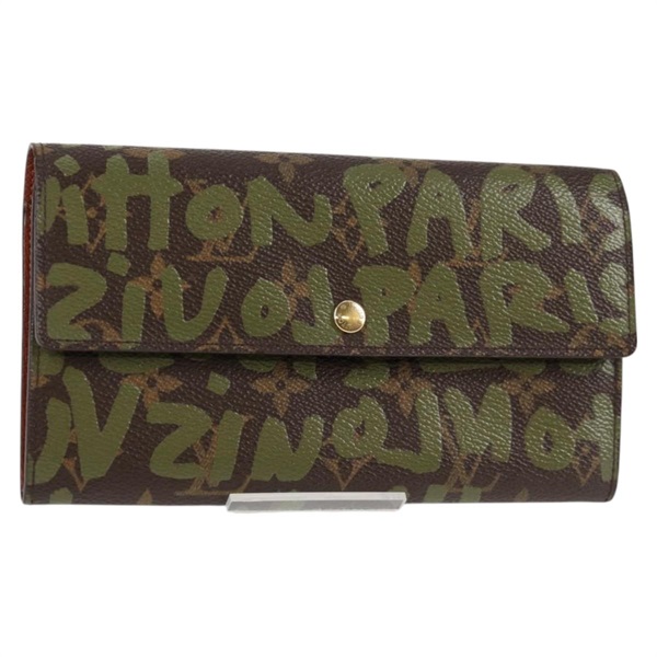 【原宿店限定】ルイ・ヴィトン LOUIS VUITTON ポルト モネ クレディ 長財布 モノグラムグラフィティ カーキ M92188 レディース 126649V