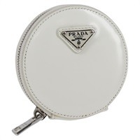 【原宿店限定】プラダ PRADA コインケース パテントレザー ホワイト レディース 127894V