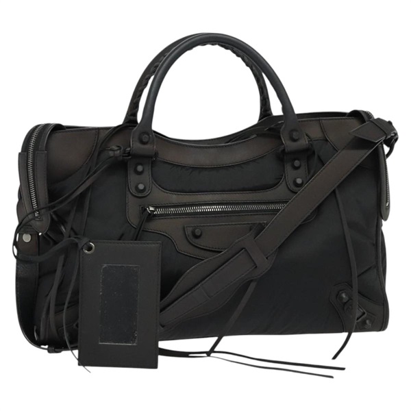 BALENCIAGA シティ ミニ ハンドバッグ ブラック ブラック レザー