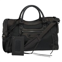 BALENCIAGA シティ ミニ ハンドバッグ ブラック ブラック レザー