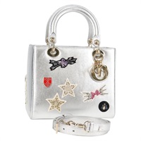 【原宿店限定】クリスチャンディオール Christian Dior ハンドバッグ レディディオール レザー 2way シルバー レディース 131545M