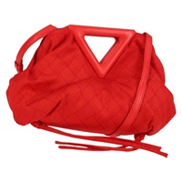 【原宿店限定】ボッテガヴェネタ BOTTEGAVENETA ポイント ハンドバッグ ナイロン 2way レッド ゴールド レディース 132561M