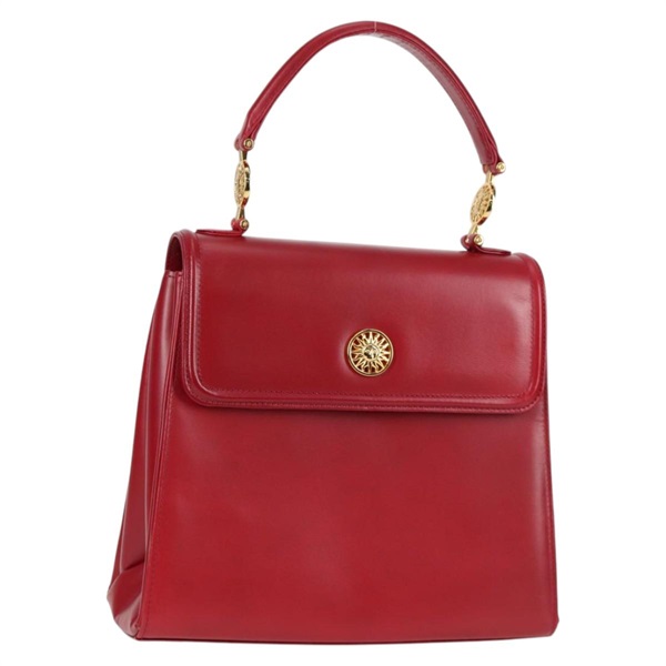 【原宿店限定】ヴェルサーチ VERSACE ハンドバッグ レザー レッド ゴールド レディース ac3851V