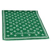 【原宿店限定】ルイ・ヴィトン LOUIS VUITTON セルヴィエット タオル モノグラム ビーチタオル パイル グリーン ホワイト M77752 レディース yk18596V