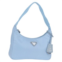 【原宿店限定】プラダ PRADA ハンドバッグ Re-Edition 2000 ナイロン ブルー シルバー 1NE515 レディース yk19117M