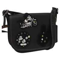 【原宿店限定】コーチ Coach ショルダーバッグ ミッキー レザー ブラック レディース bs22379