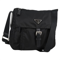 【原宿店限定】プラダ PRADA ショルダーバッグ ナイロン ブラック シルバー レディース yk19365V
