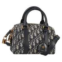 【原宿店限定】クリスチャンディオール Christian Dior ハンドバッグ トロッターキャンバス 2way ネイビー ゴールド メンズ 136406M
