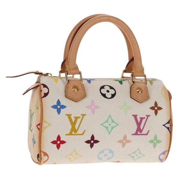 【原宿店限定】ルイ・ヴィトン LOUIS VUITTON ミニスピーディ ハンドバッグ モノグラム・マルチカラー ホワイト M92645 レディース 145589V