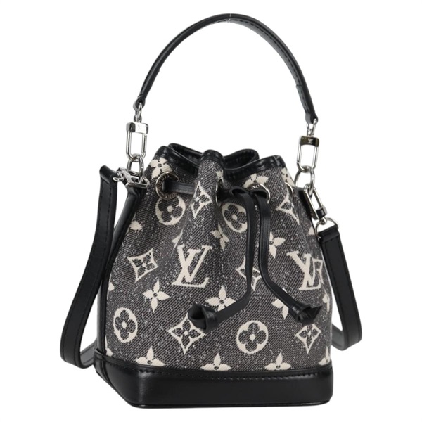 【原宿店限定】ルイ・ヴィトン LOUIS VUITTON ナノノエ ショルダーバッグ モノグラムジャガード ノワール M46449 レディース 135266M