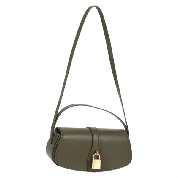 【原宿店限定】セリーヌ CELINE ショルダーバッグ レザー カーキ ゴールド レディース 138086M