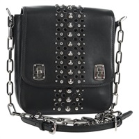 【原宿店限定】ミュウ ミュウ Miu Miu ショルダーバッグ チェーン レザー ブラック シルバー レディース 138395V