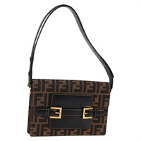 【原宿店限定】フェンディ FENDI ショルダーバッグ ズッカキャンバス ブラック ブラウン レディース 142299V