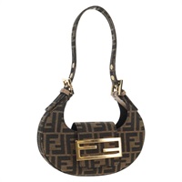【原宿店限定】フェンディ FENDI マンマバゲット ショルダーバッグ ズッカキャンバス ブラック ブラウン レディース 128937M
