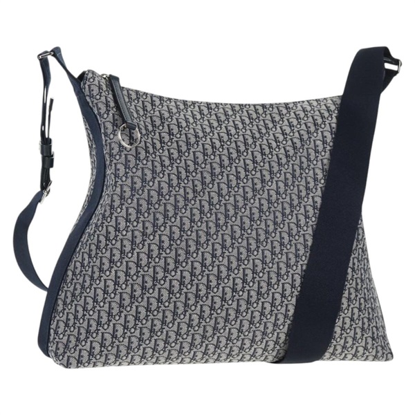 【原宿店限定】クリスチャンディオール Christian Dior ショルダーバッグ トロッターキャンバス ネイビー シルバー レディース 138077V