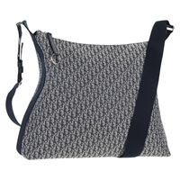 【原宿店限定】クリスチャンディオール Christian Dior ショルダーバッグ トロッターキャンバス ネイビー シルバー レディース 138077V