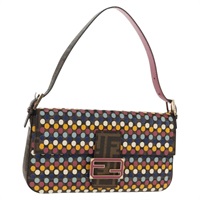 【原宿店限定】フェンディ FENDI マンマバゲット ショルダーバッグ ズッカキャンバス ブラック ブラウン レディース 139132M