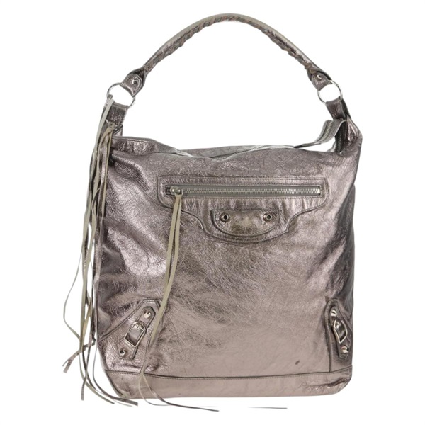 【原宿店限定】バレンシアガ BALENCIAGA ザ デイ ショルダーバッグ レザー シルバー 140442 レディース 143787V