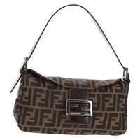 【原宿店限定】フェンディ FENDI マンマバゲット ショルダーバッグ ズッカキャンバス ブラック ブラウン レディース 143821V