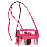 【原宿店限定】グッチ GUCCI ショルダーバッグ ウェブシェリーライン ビニール クリア ピンク 517350 レディース 143984V
